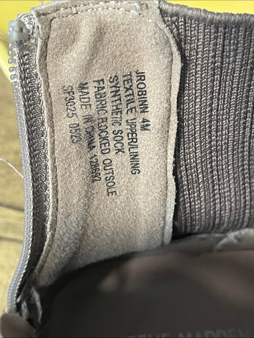 Steve Madden Mauve Suede Rib-Knit Ankle Booties - Picture 5 of 9